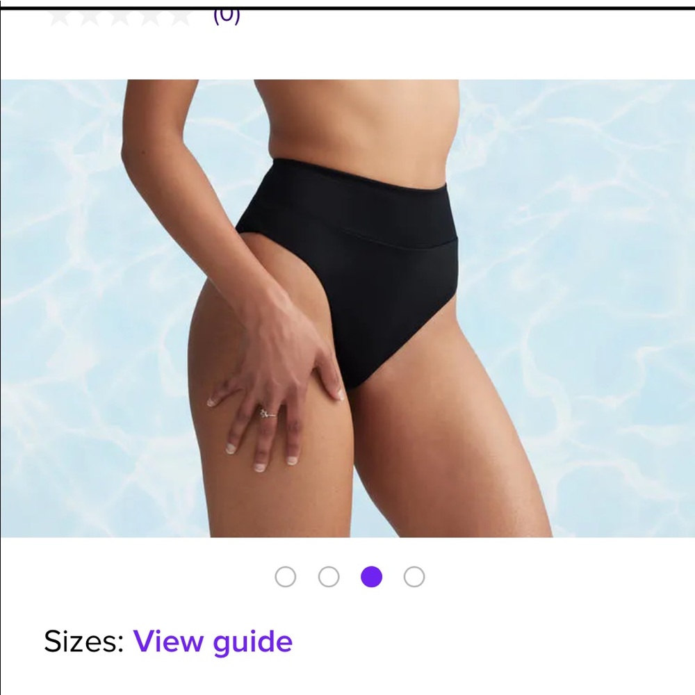 MeUndies Black High cut High Waisted Bikini Bottoms